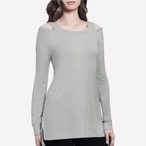 Reaction Kenneth Cole Cold Shoulder LS Soft Top S EUC